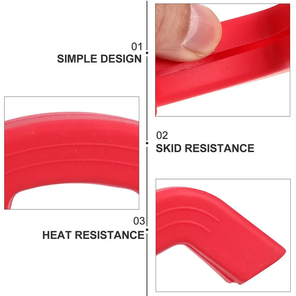 2pcs Silicone Handle Holder Cookware Holders Cover Oven Mitts Heat Resistant Pot Sleeve Grip for Frying Cast Iron Skillet Pan