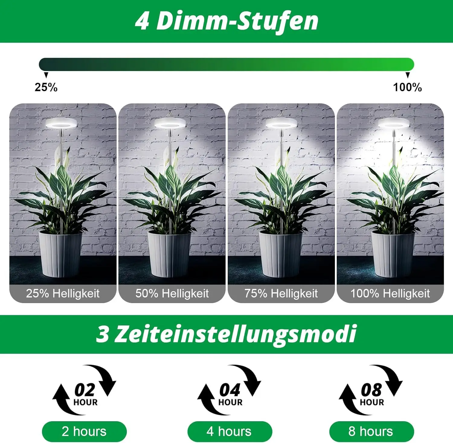 Teleskopowa lampa LED pełnospektralna czterostopniowa do roślin 🌿