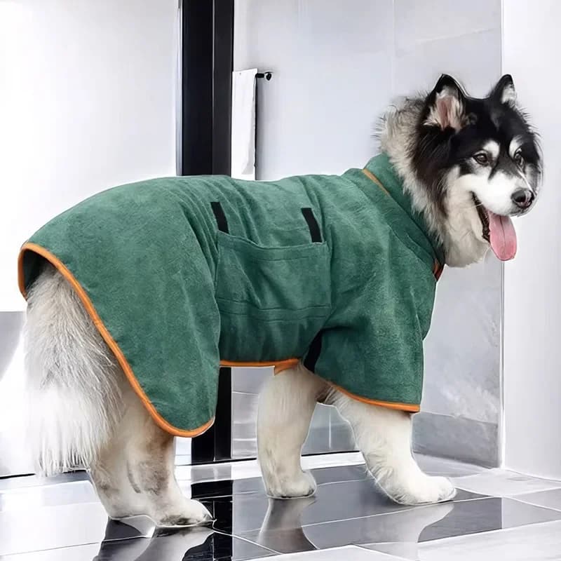 Chłonny szybkoschnący szlafrok kąpielowy dla zwierząt domowych 🐾