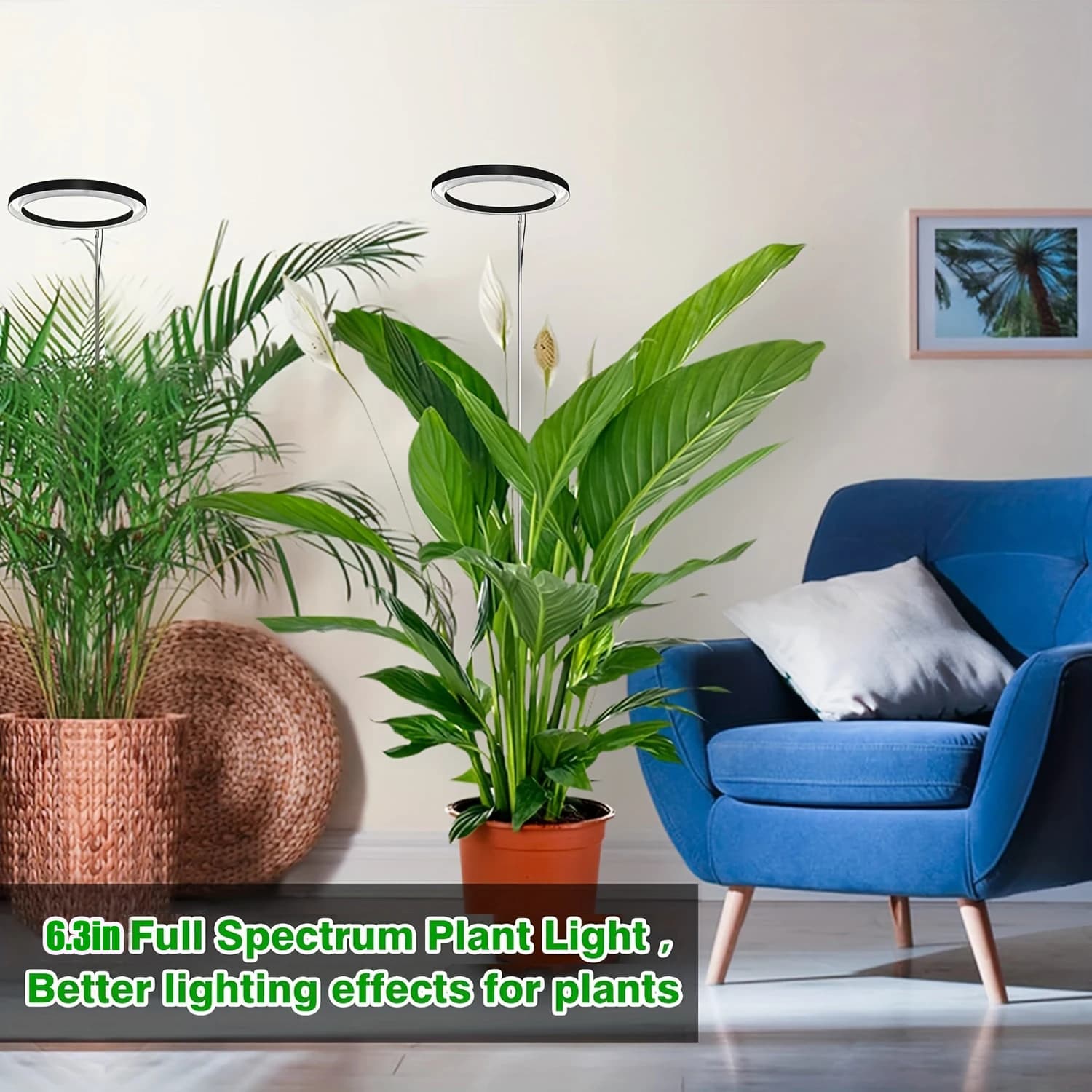 Teleskopowy pełnospektralny LED do 65 cali timer-ściemnianie 🌱
