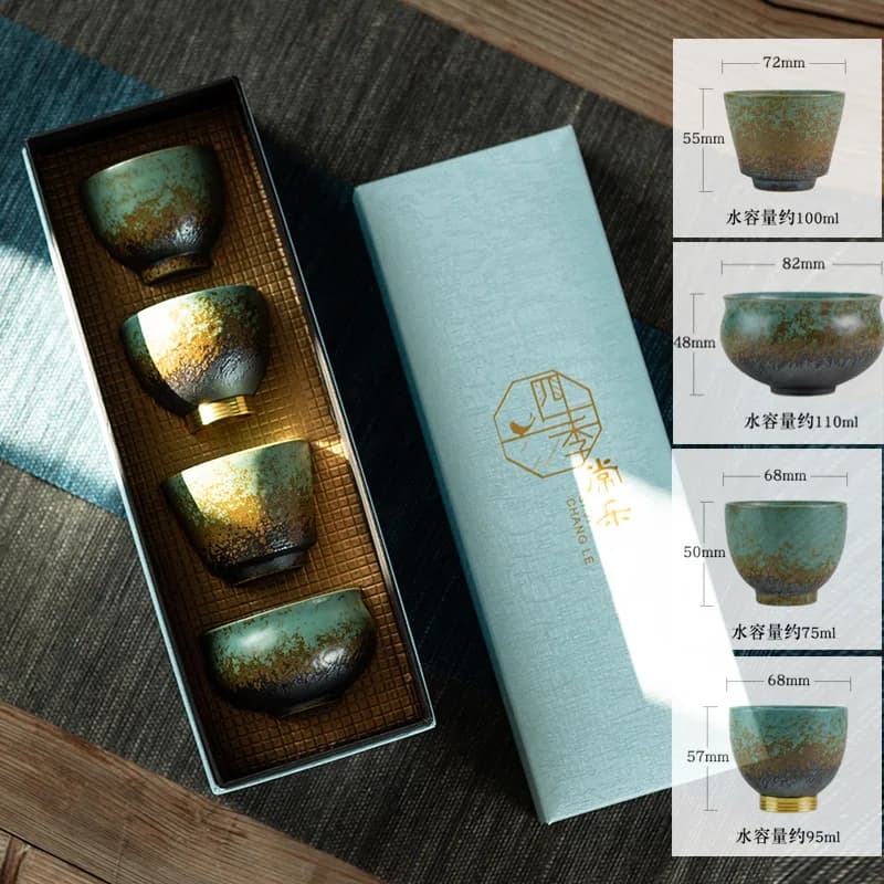 Glazurowana ceramiczna miseczka Kungfu dla Pu'er 75ml 🍵