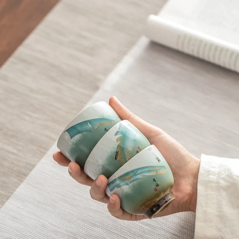 Glazurowana ceramiczna miseczka Kungfu dla Pu'er 75ml 🍵