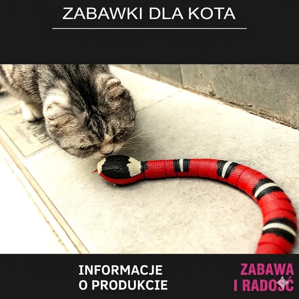 Interaktywna Zabawka Wąż z czujnikami przeszkód, na USB 🐍